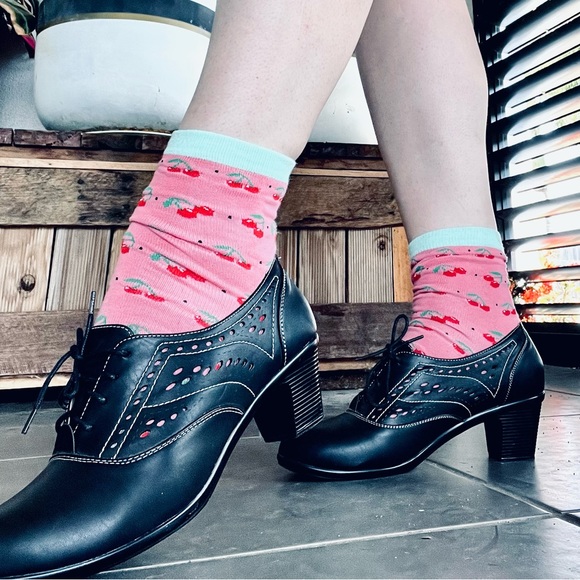 Rivers Shoes - Vintage Style Leather Heeled Shoes